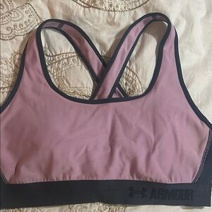 Under Armour Mauve and Black Sports Bra